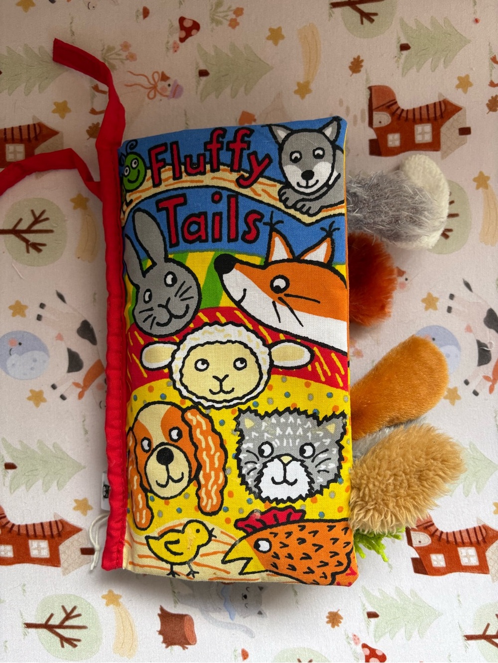Jellycat Fluffy Tails Plush Sensory Book